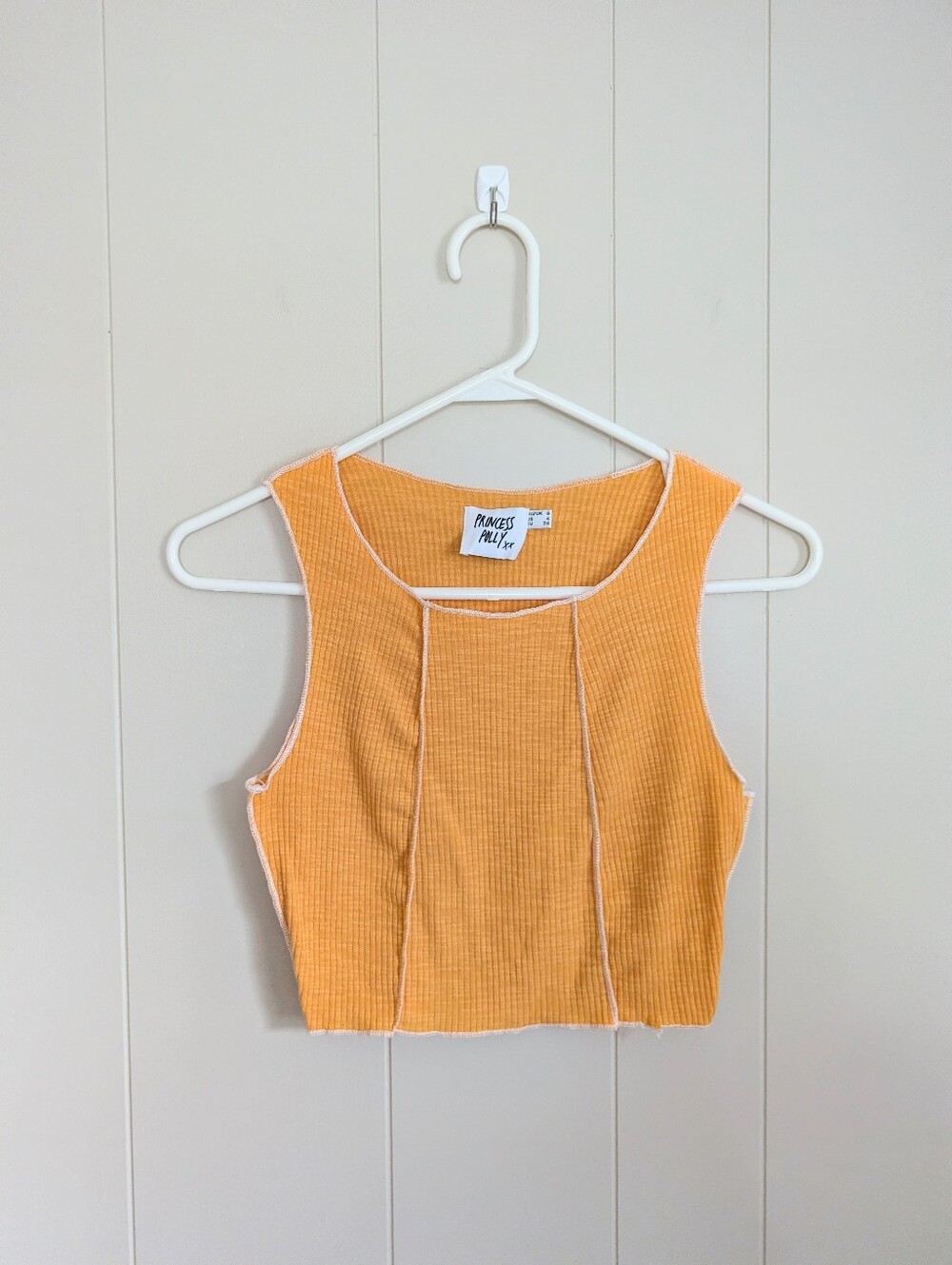 Princess Polly Women's Ribbed Crop Top Size 4